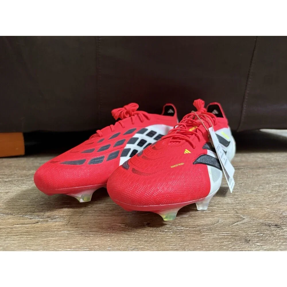 Adidas Predator Elite FG Soccer Cleats Lucid Red Black White Men’s Sz 13 JS0433